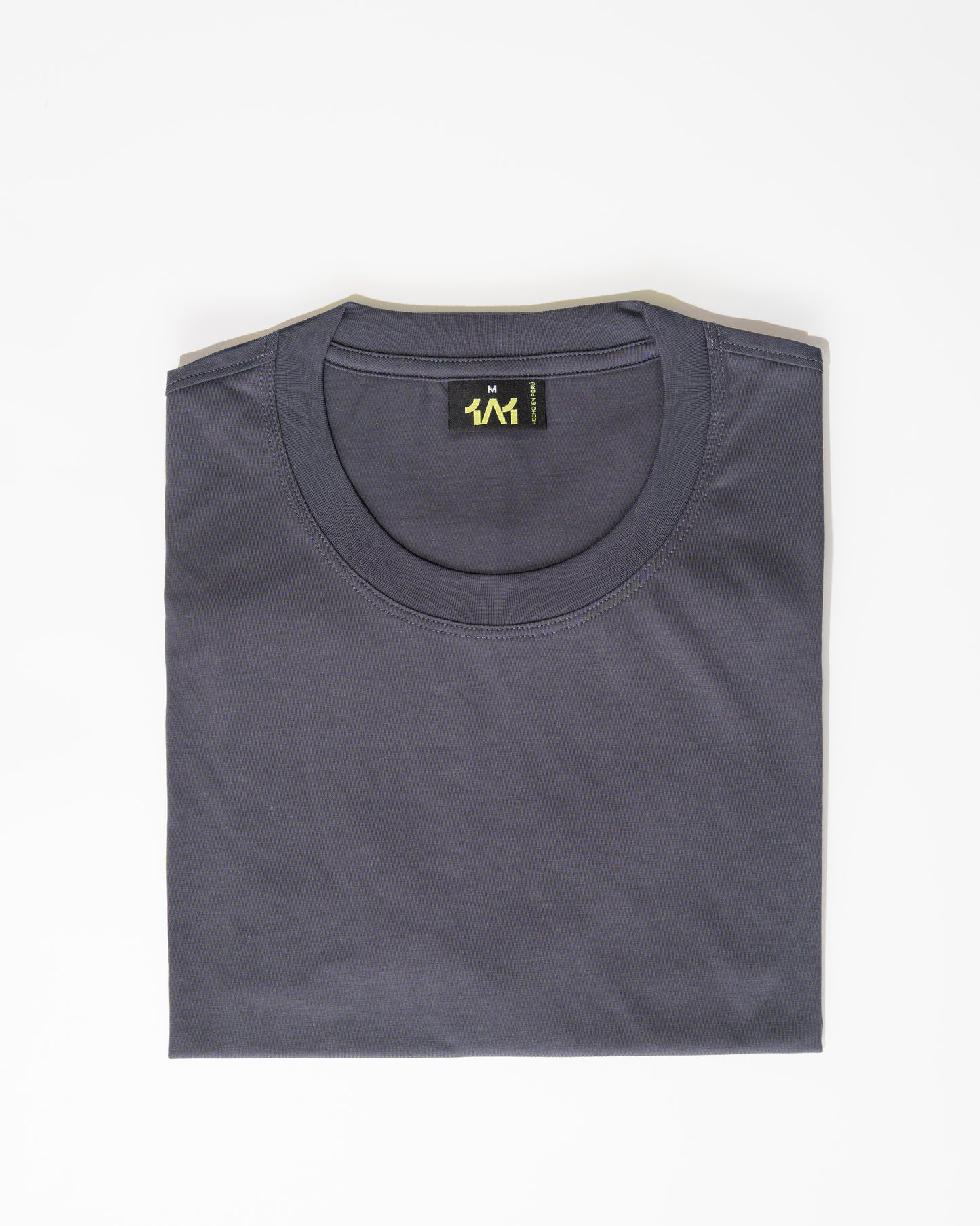 Grey pima cotton basic t-shirt