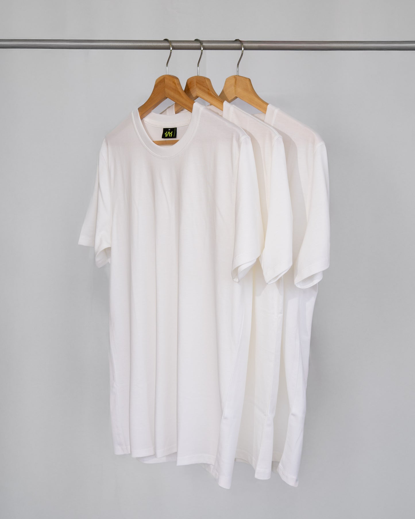 White pima cotton basic t-shirt