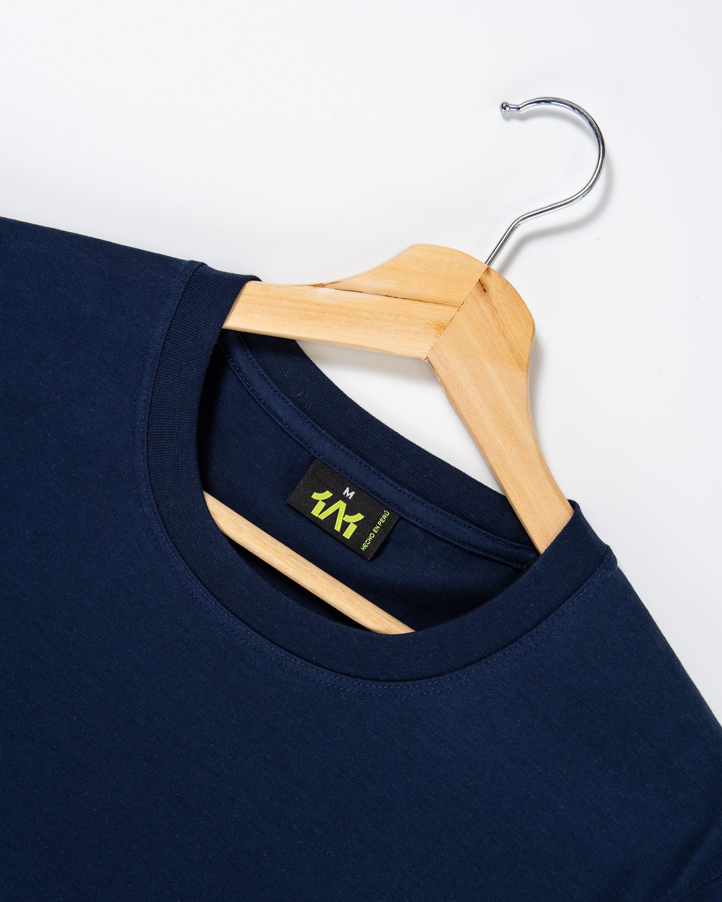 Navy blue pima cotton basic t-shirt