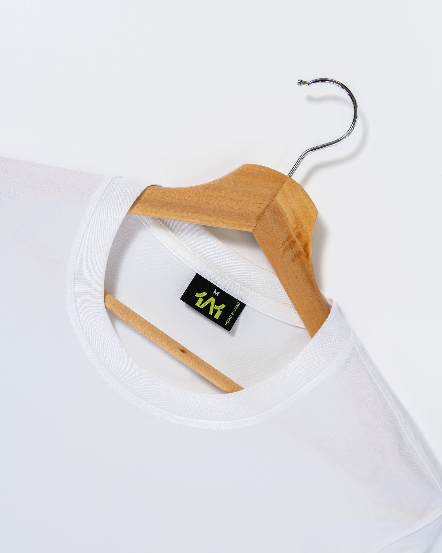 White pima cotton basic t-shirt