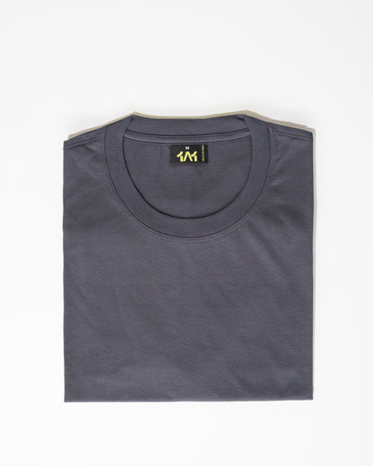 Grey pima cotton basic t-shirt