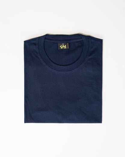 Navy blue pima cotton basic t-shirt