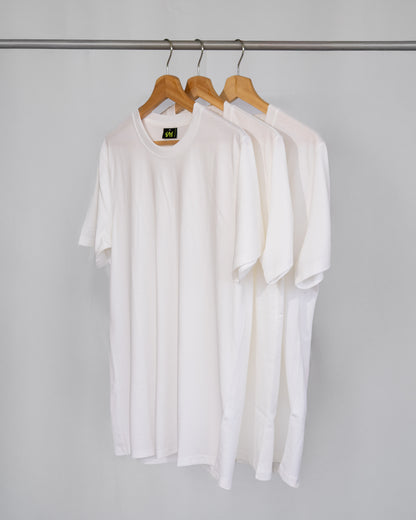 White pima cotton basic t-shirt